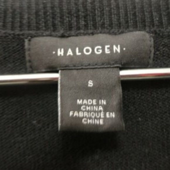 HALOGEN Ruffle Sleeve Sweater HA366332MI Black - Picture 2 of 3